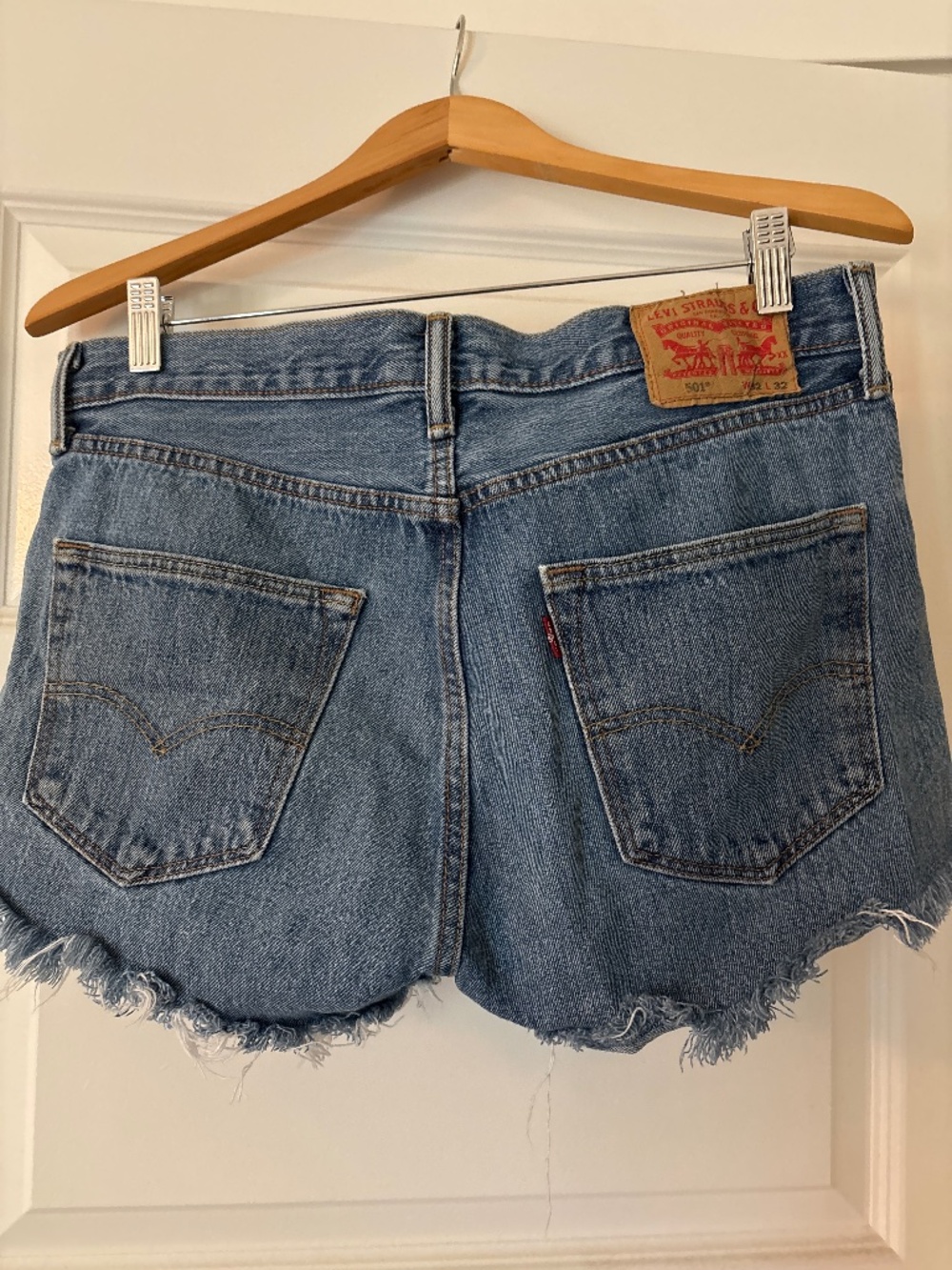 Denim cut off shorts